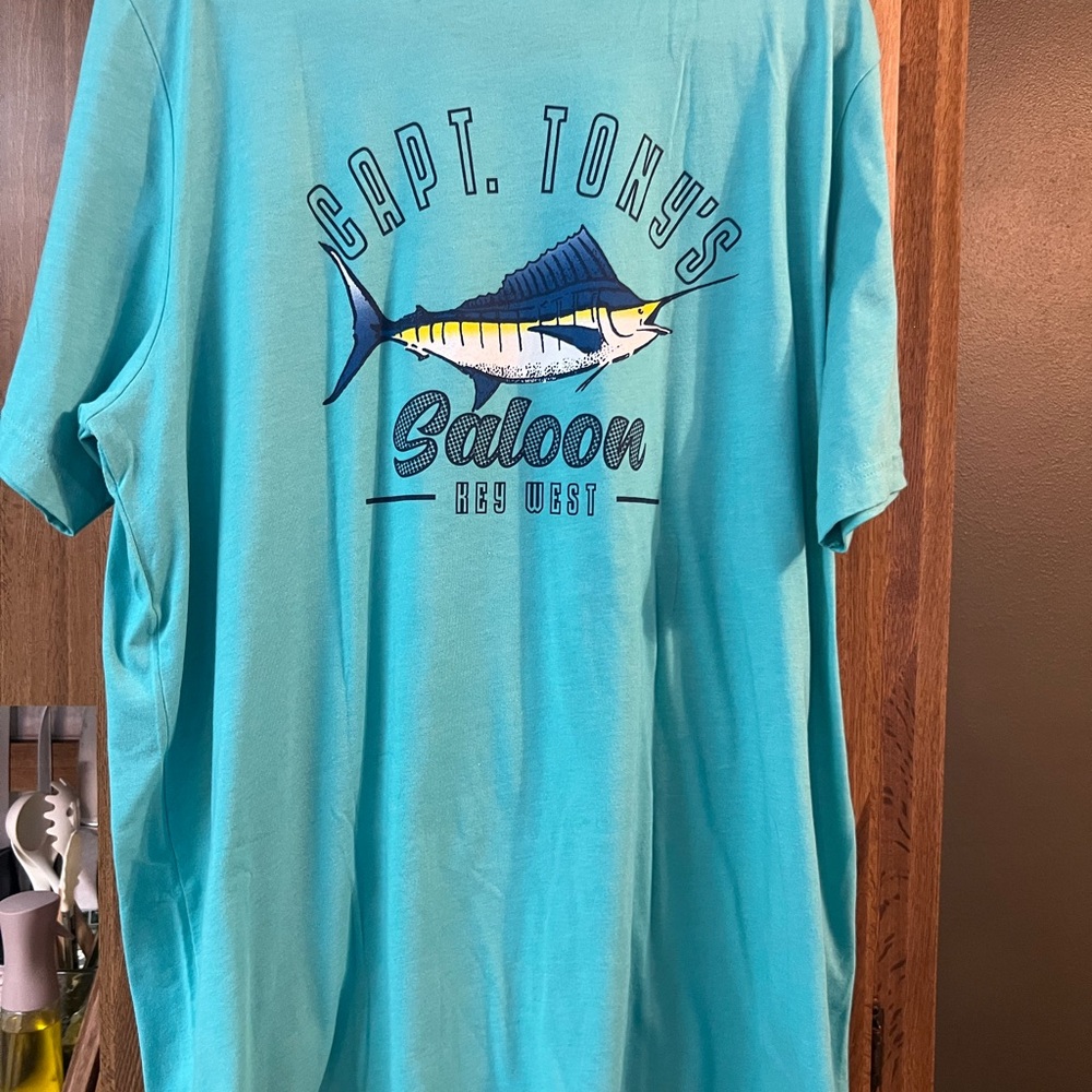 Bella Canvas Turquoise Capt. Tony's Saloon Key West Tee
